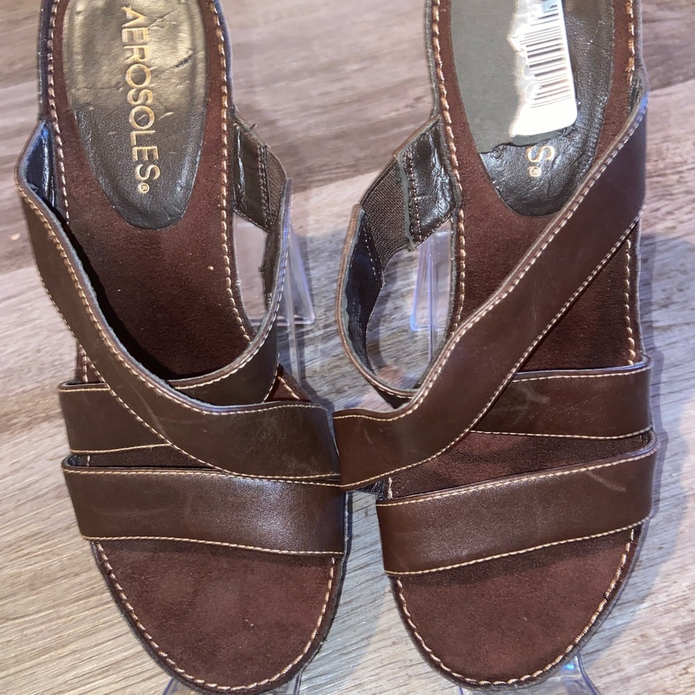 Aerosoles 6.5 Charlott Mule Sandals brown - Picture 4 of 8